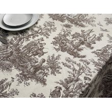 Tablecloth 170x150 Ecotton DUCK People in the bushes Beige 30497