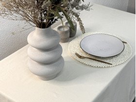 Tablecloth 170x220 Ecotton DUCK Milk 02