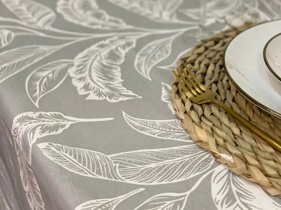 Скатерть 170x220 Ecotton DUCK Серая 2894-29