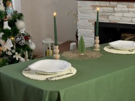 Tablecloth 170x150 Ecotton DUCK Green 4057