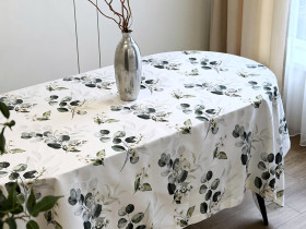 Скатерть 170x150 Ecotton DUCK белый с эвкалиптом 2102/1