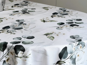 Скатерть 170x150 Ecotton DUCK белый с эвкалиптом 2102/1