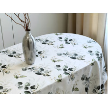 Скатерть 170x150 Ecotton DUCK белый с эвкалиптом 2102/1