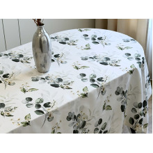 Скатерть 170x150 Ecotton DUCK белый с эвкалиптом 2102/1