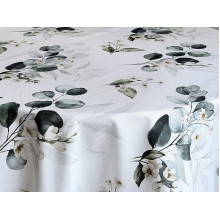 Скатерть 170x150 Ecotton DUCK белый с эвкалиптом 2102/1
