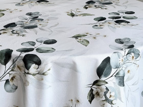 Скатерть 170x150 Ecotton DUCK белый с эвкалиптом 2102/1