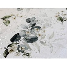 Скатерть 170x150 Ecotton DUCK белый с эвкалиптом 2102/1