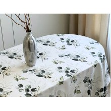 Скатерть 170x150 Ecotton DUCK белый с эвкалиптом 2102/1