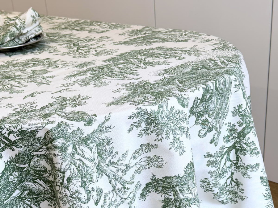 Скатерть 170x150 Ecotton DUCK Italiano 30497-Green