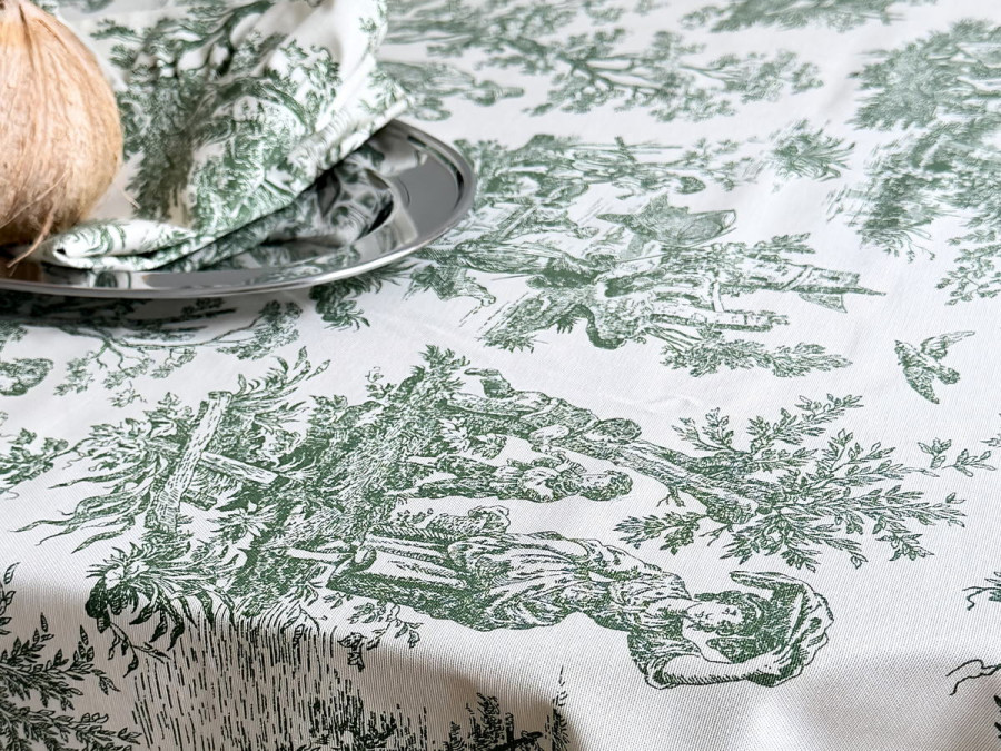 Tablecloth 170x150 Ecotton DUCK Italiano 30497-Green