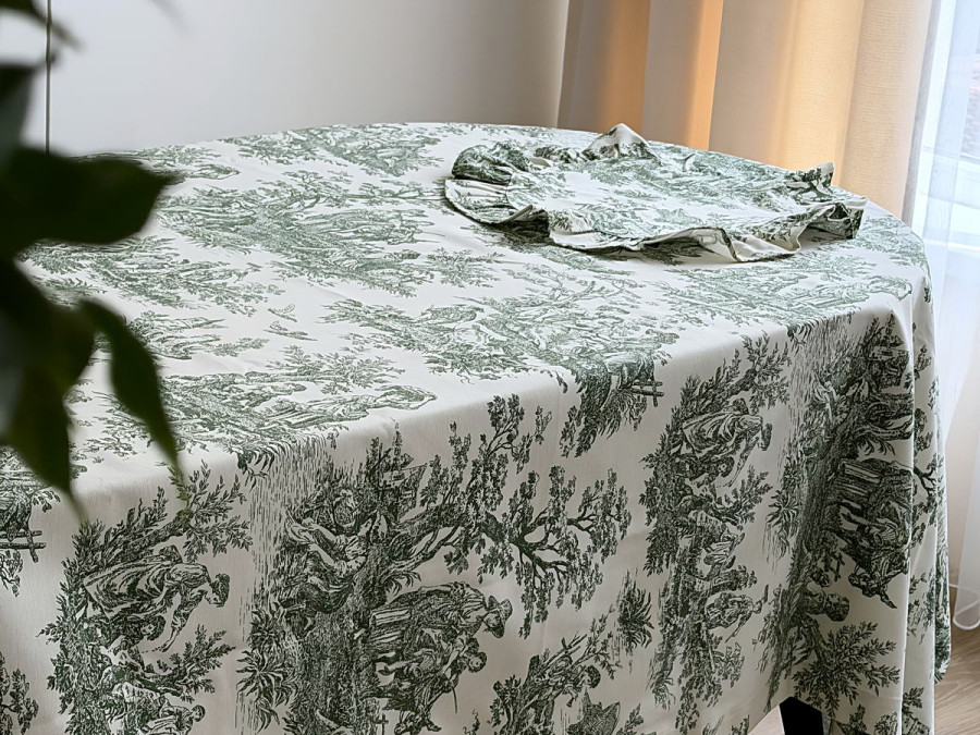 Скатертина 170x150 Ecotton DUCK Italiano 30497-Green